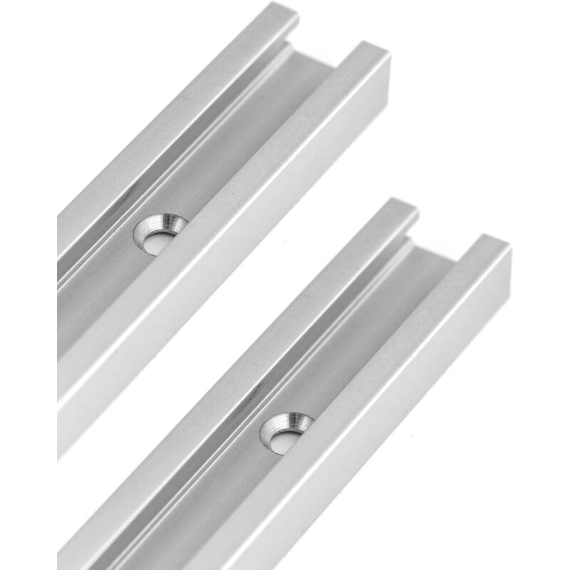 foto del prodotto sollbry binario a t in alluminio con scanalatura a t da 300 mm, per sega da tavolo, fresatrice e utensili per lavorazione del legno, 19 x 10 mm, 2