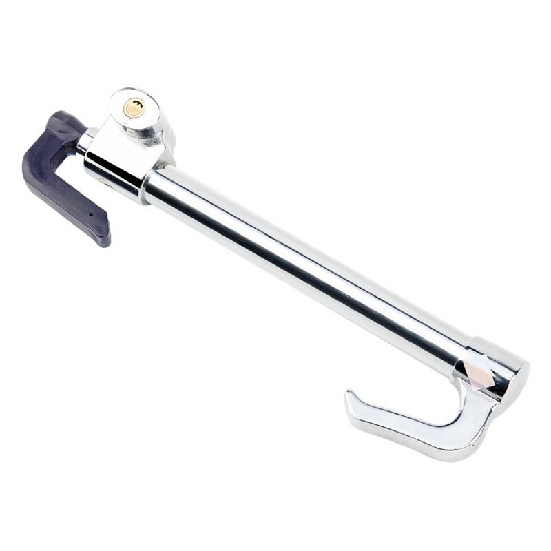 foto del prodotto sollbry bloccasterzo per auto bloccasterzo universale, asta antifurto per auto, bloccasterzo automatico con 2 chiavi, in acciaio inossidabile,