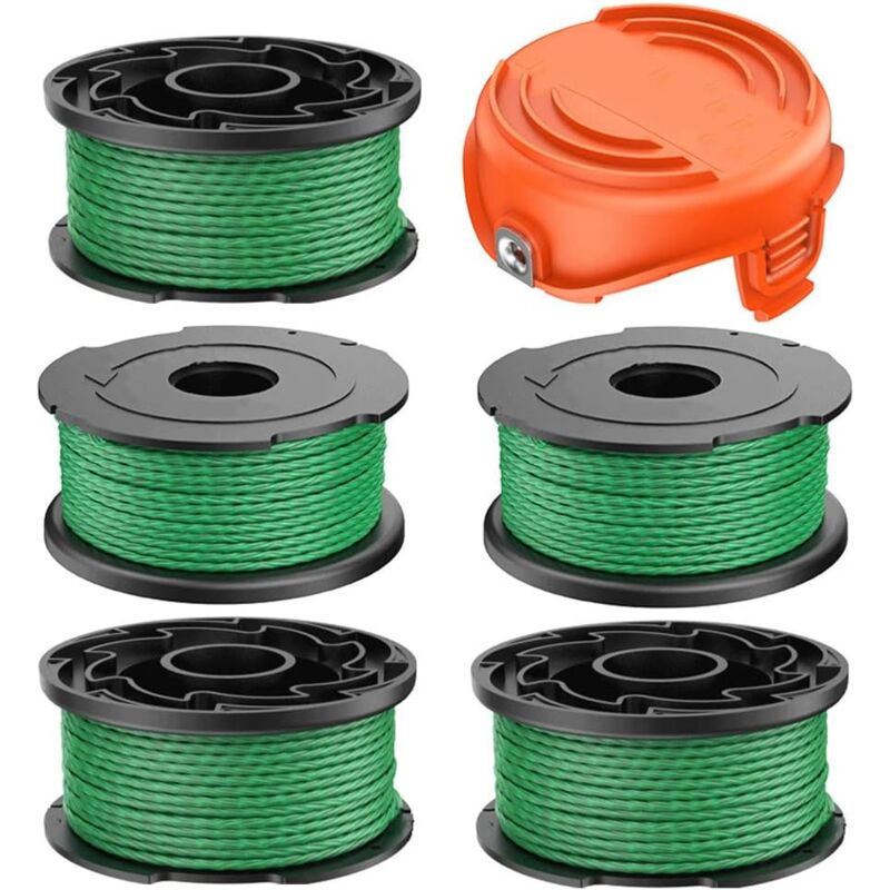 foto del prodotto sollbry bobina di filo per decespugliatore a batteria black and decker gl7033 gl8033 gl9035 a6486, 2,0 mm, 6,1 m, bobina di filo di ricambio per