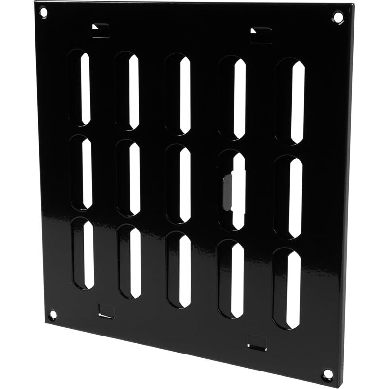 foto del prodotto sollbry bocchetta di ventilazione regolabile nera 8 x 8 dimensioni esterne bocchetta di ventilazione interna ed esterna riscaldamento,