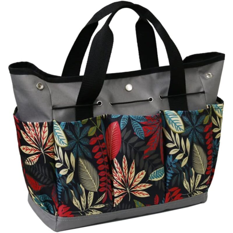 foto del prodotto sollbry borsa da giardinaggio fiorita set di attrezzi da giardino, borsa da giardino con tasche multiple per kit di attrezzi da giardinaggio,