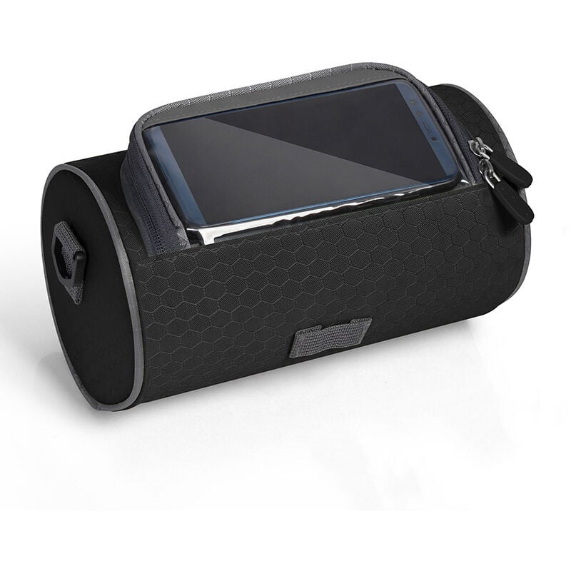foto del prodotto sollbry borsa da manubrio per bicicletta impermeabile, borsa da telaio per bicicletta di grande capacit , supporto per telefono impermeabile per