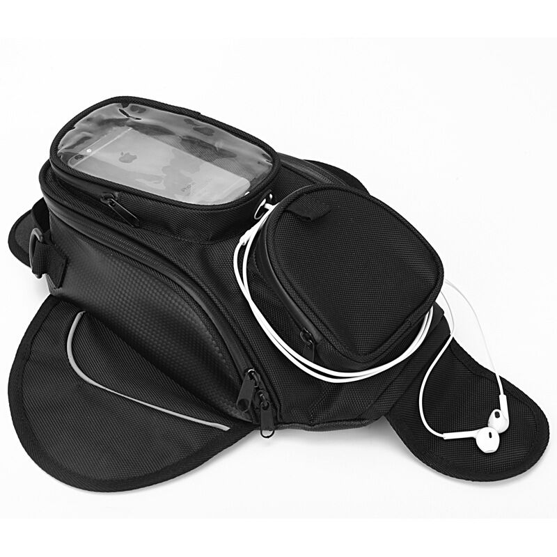 foto del prodotto sollbry borsa da serbatoio per moto, 1 pezzo universale, nera, in tessuto oxford spesso, con potente magnete, impermeabile, per la maggior parte