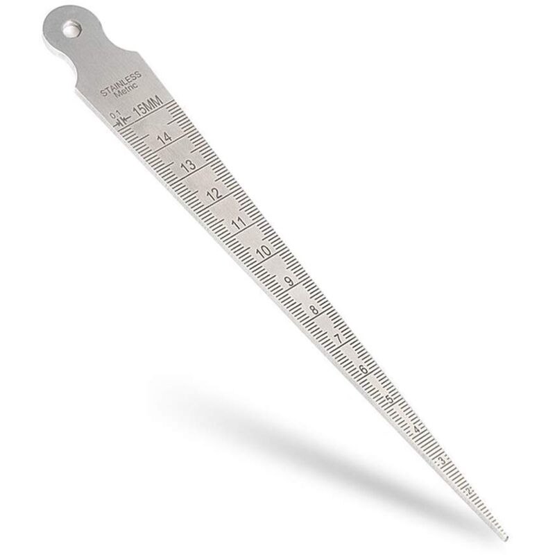 foto del prodotto sollbry calibro conico da 1 15 mm, spessimetro per fessure di saldatura, metrico, imperiale, in acciaio inossidabile, strumento di misurazione e