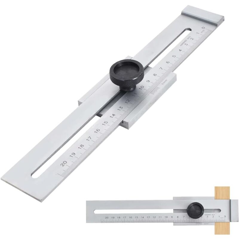 foto del prodotto sollbry calibro di tracciatura, calibro di tracciatura in acciaio inossidabile con campo di misura di 200 mm, calibro di tracciatura per