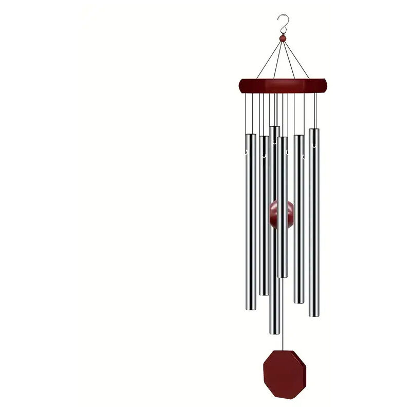 foto del prodotto sollbry campanelli eolici da esterno, campanelli eolici decorativi con 6 tubi, campanelli eolici, suono rilassante e rilassante, per casa,