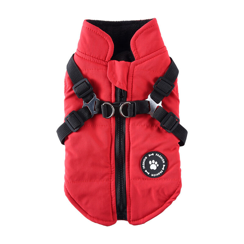 foto del prodotto sollbry cappottino per cani, cappotto invernale per cani con pettorina integrata, giacca per cani, cappotti caldi regolabili per cani di piccola,