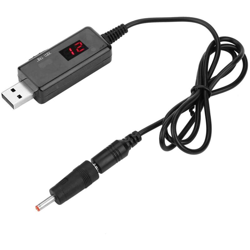 foto del prodotto sollbry cavo convertitore usb boost da 9 v a 12 v cc con trasformatore step up e display led