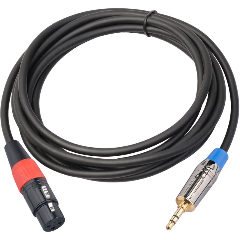 foto del prodotto sollbry cavo jack xlr da 3,5 mm, cavo per microfono da xlr femmina a mini jack da 3,5 mm per videocamere, fotocamere dslr, dispositivi di