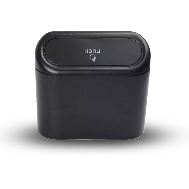 foto del prodotto sollbry cestino per auto, grazioso accessorio per riporre e organizzare i rifiuti, piccolo cestino per auto, camera da letto e ufficio nero, 15,5