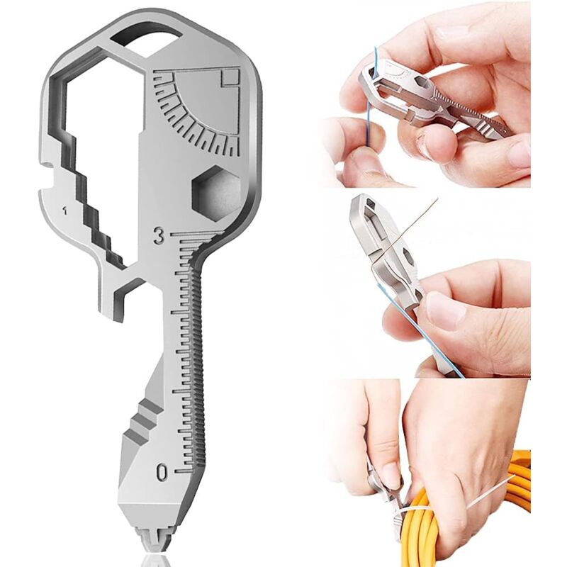 foto del prodotto sollbry chiave inglese multifunzione chiave inglese per esterni apribottiglie in acciaio inossidabile 24 in 1 mini chiave inglese portatile