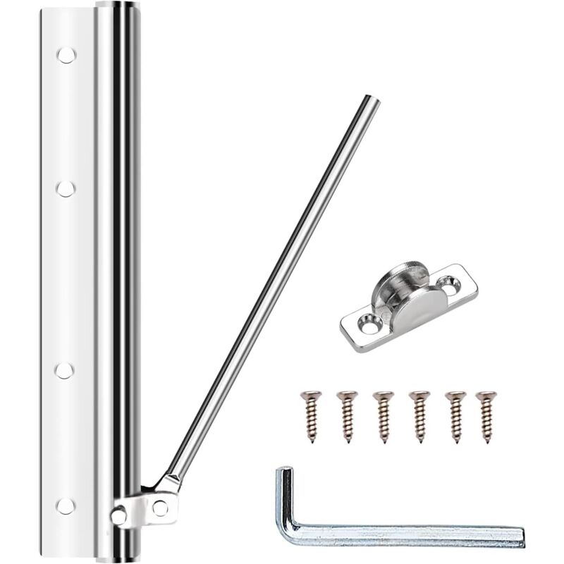 foto del prodotto sollbry chiudiporta, chiudiporta automatico, chiudiporta a molla, chiudiporta in acciaio inox, chiudiporta regolabile con viti, per porte interne