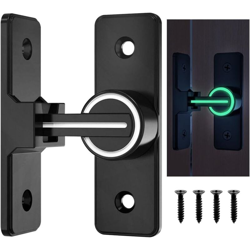 foto del prodotto sollbry chiusura a scatto luminosa per porta scorrevole interna, chiusura a gancio per porta con inclinazione di 90 , chiusura a scatto antifurto,