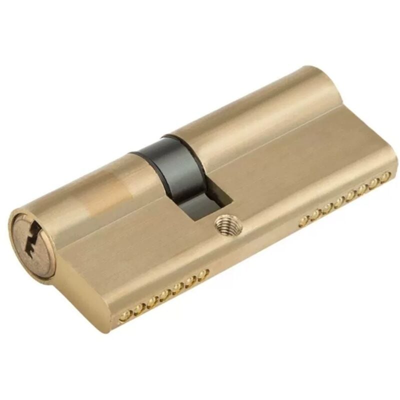 foto del prodotto sollbry cilindro di sicurezza, 8 chiavi, cilindro staccabile, finitura in ottone, alta sicurezza, anti grimaldello, anti trapano, anti esplosione,