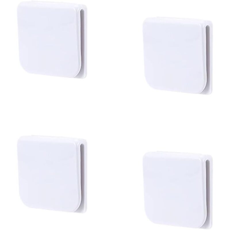 foto del prodotto sollbry clip per tenda da doccia, 4 pezzi di clip autoadesive per doccia, clip di protezione per doccia, clip paraspruzzi, per tenere ferma la