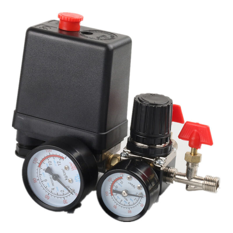 foto del prodotto sollbry compressore d aria, regolatore del collettore di uscita dell aria regolabile per compressore d aria con valvola di sicurezza