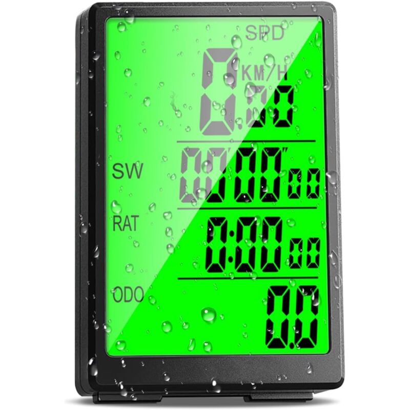 foto del prodotto sollbry computer da bici wireless, tachimetro con 31 funzioni, ampio schermo da 3 , tachimetro per bicicletta impermeabile, wireless, accensione