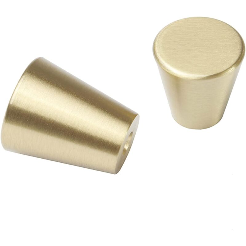 foto del prodotto sollbry confezione da 10 pomelli per cassetti in lega di alluminio dorato, pomelli per cassetti conici, pomelli in rame per mobili, pomelli per