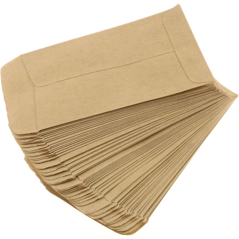 foto del prodotto sollbry confezione da 100 buste porta semi in carta kraft marrone 6 x 10 cm