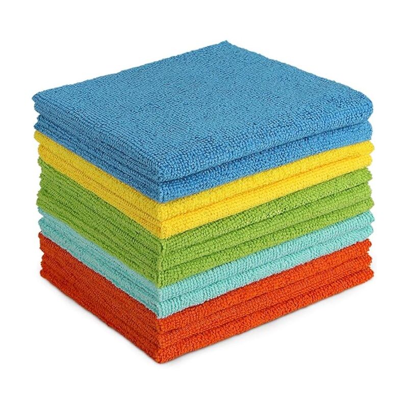foto del prodotto sollbry confezione da 12 panni in microfibra per la pulizia, pi morbidi, pi assorbenti, senza pelucchi, per casa, cucina, auto, centri