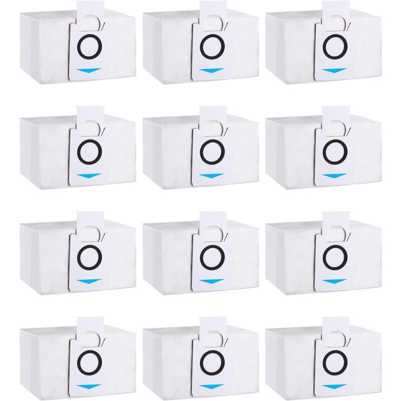 foto del prodotto sollbry confezione da 12 sacchetti per aspirapolvere compatibili con ecovacs deebot x1 omni, x1 e omni, x1 turbo, t20 omni, t20e omni, sacchetto di