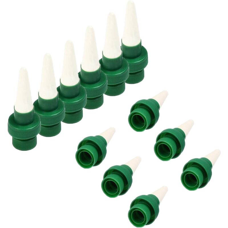 foto del prodotto sollbry confezione da 12 vasi da fiori in ceramica con sistema di irrigazione a goccia e picchetti autoirriganti per fiori, sistema di irrigazione