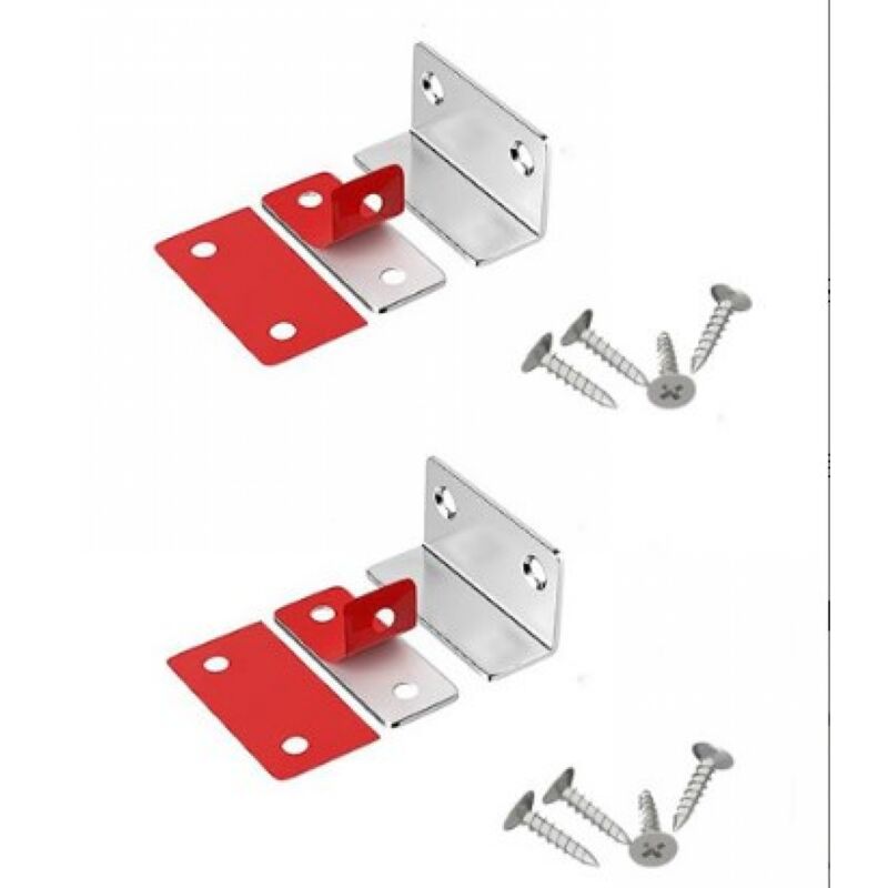 foto del prodotto sollbry confezione da 2 chiusure magnetiche per mobili, chiusure magnetiche ultrasottili a forma di l, chiusura magnetica per ante di mobili,