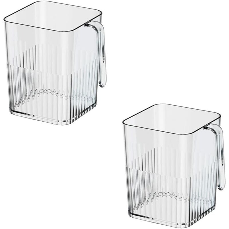 foto del prodotto sollbry confezione da 2 contenitori portaoggetti per frigorifero organizer per frigorifero per mantenere il frigorifero in ordine trasparente 