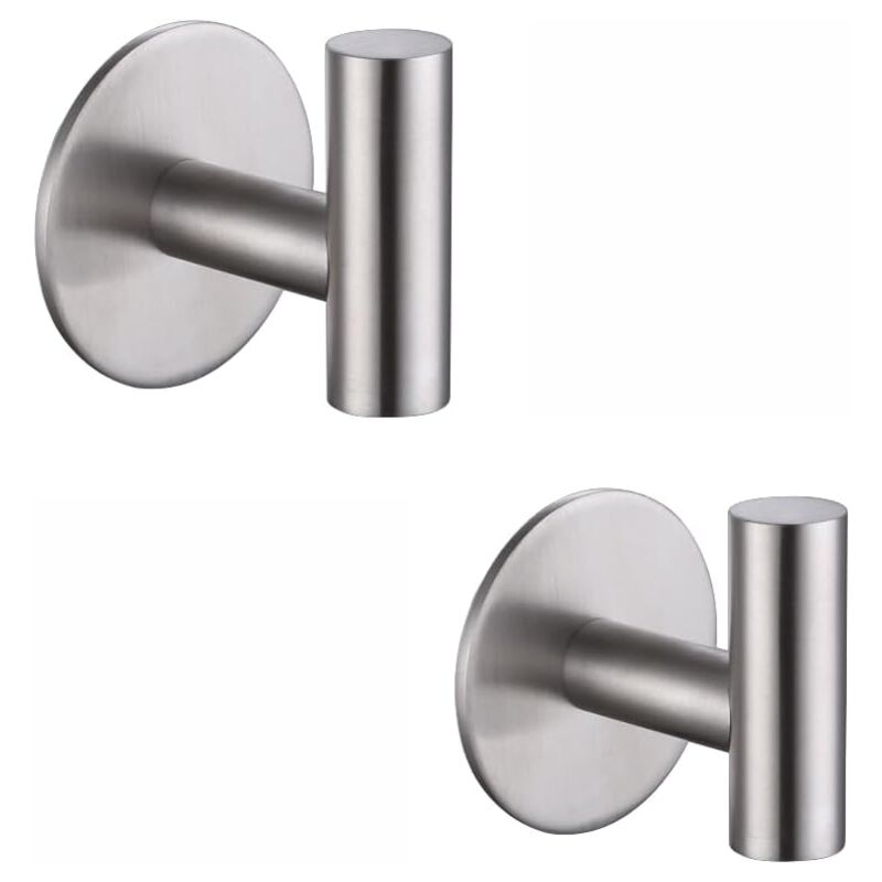 foto del prodotto sollbry confezione da 2 grucce robuste in acciaio inox senza chiodi per bagno, cucina, soggiorno, garage, hotel, ganci per asciugamani impermeabili