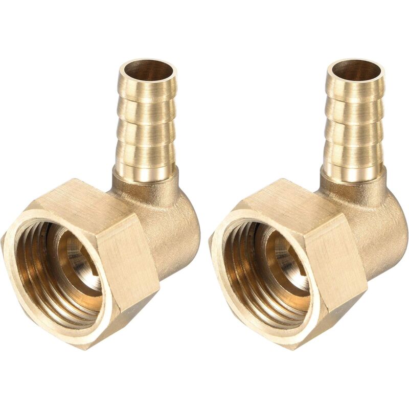 foto del prodotto sollbry confezione da 2 raccordi a gomito in ottone con attacco filettato per tubo flessibile da 10 mm x g1 2 femmina con dado girevole per acqua,