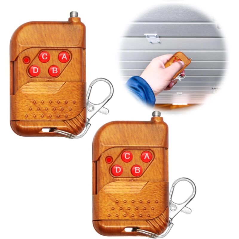 foto del prodotto sollbry confezione da 2 telecomandi universali per porte da garage 433 mhz clone per interruttore, porta da garage, interruttore per serranda