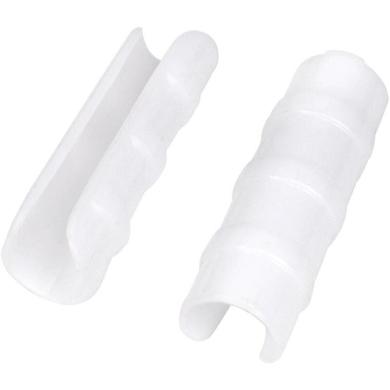 foto del prodotto sollbry confezione da 20 clip di fissaggio per aste per serre in pellicola di plastica bianca da 22 mm