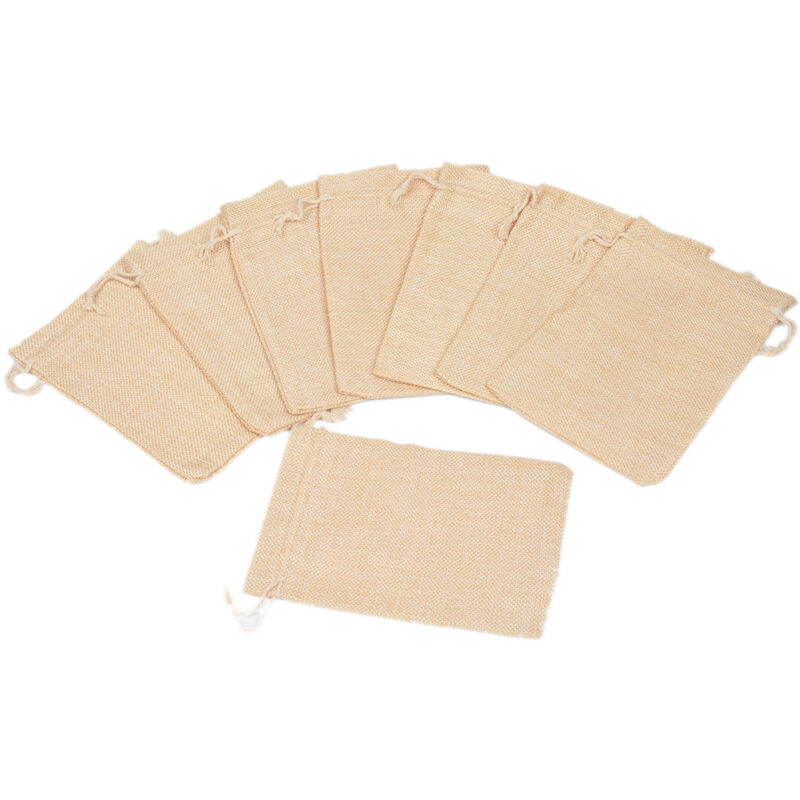 foto del prodotto sollbry confezione da 30 sacchetti per gioielli, sacchetti multiuso in lino, sacchetti per gioielli in lino, sacchetti con coulisse, sacchetti per