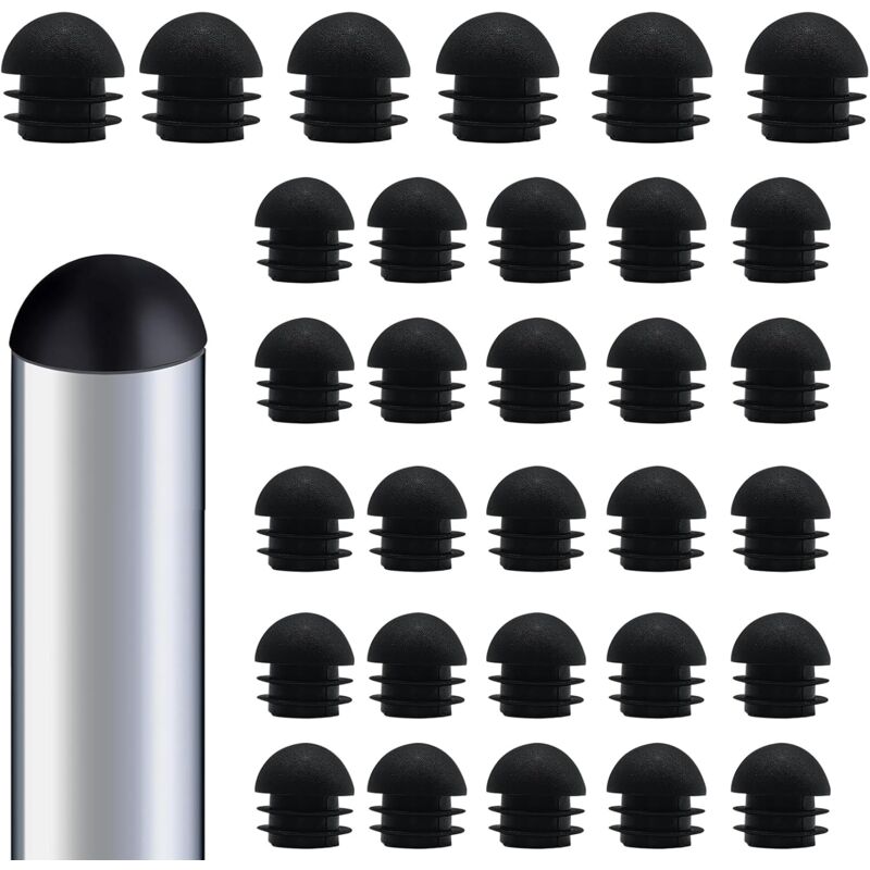 foto del prodotto sollbry confezione da 30 tappi terminali rotondi in plastica da 7 8 di pollice, tappi per tubi in plastica, tappi per gambe di mobili da giardino per