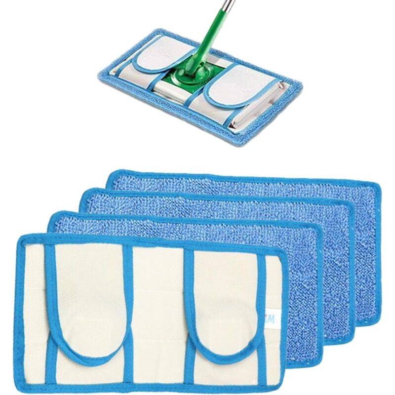 foto del prodotto sollbry confezione da 4 panni riutilizzabili per mocio flash speedmop, ricariche in microfibra per mocio bagnato e asciutto, riutilizzabili,