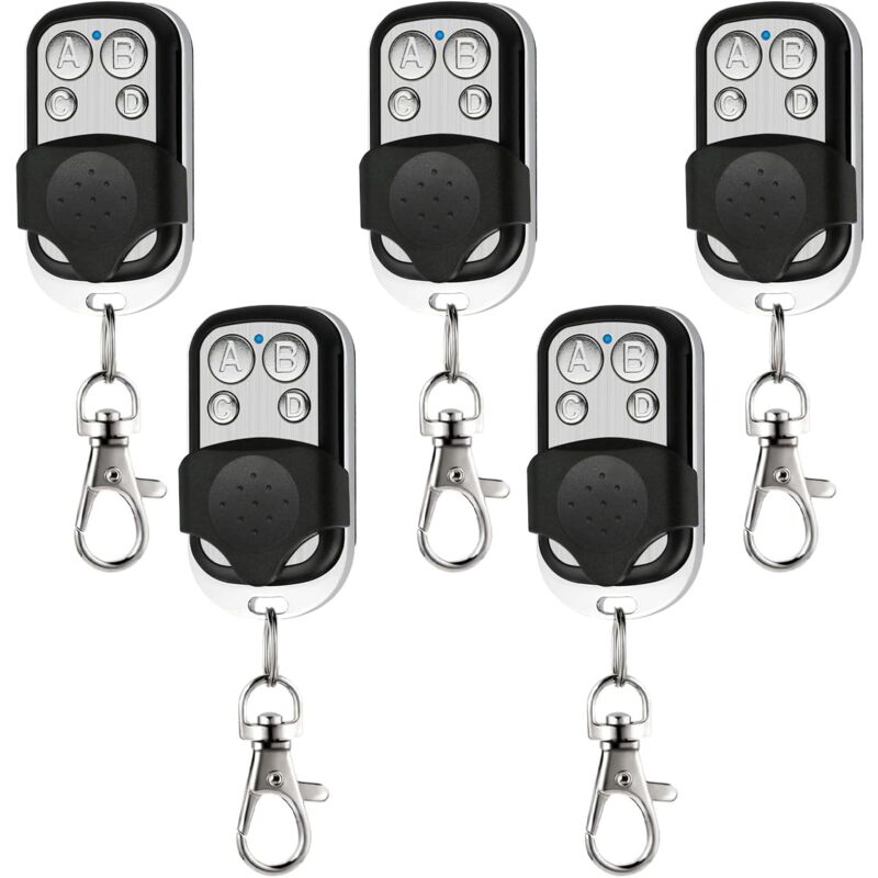 foto del prodotto sollbry confezione da 5 telecomandi universali wireless per porta del garage da 433 mhz con coperchio scorrevole per porta del garage dell auto