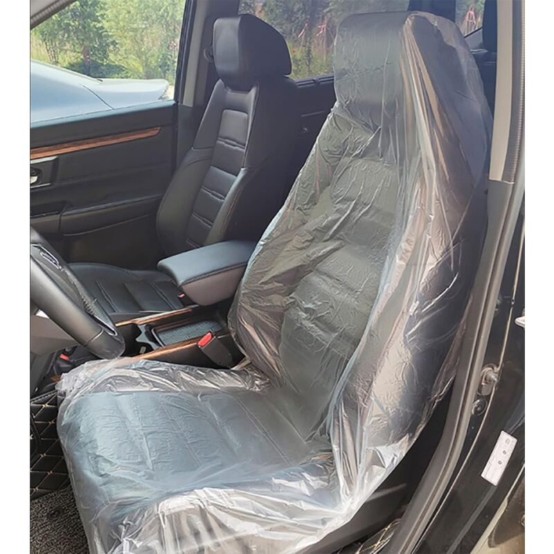 foto del prodotto sollbry confezione da 50 coprisedili auto monouso in plastica per meccanici 145 80 cm 