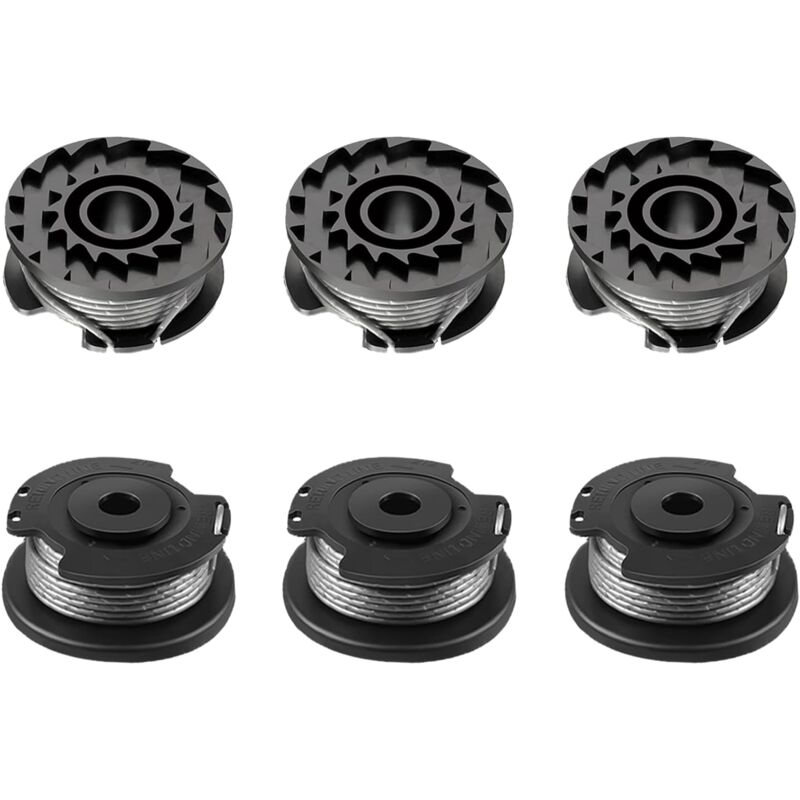 foto del prodotto sollbry confezione da 6 bobine di filo per decespugliatore bosch art 23 sl art 26 sl, bobina di ricambio in nylon f016800569 f016800385 ,