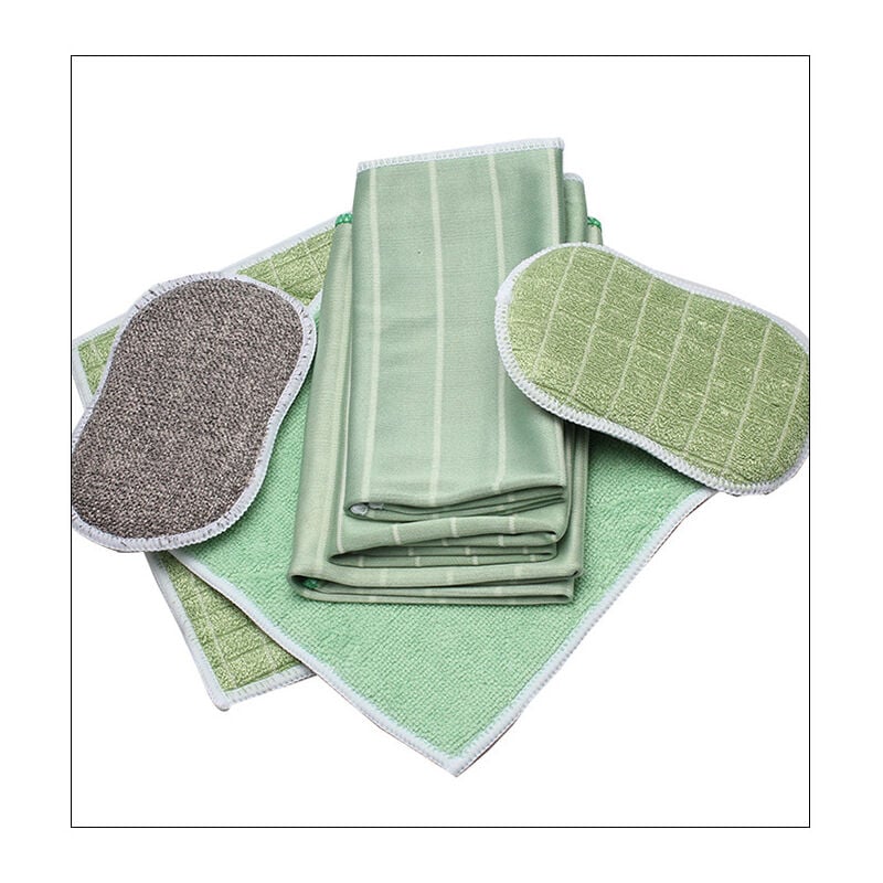 foto del prodotto sollbry confezione da 6 panni in microfibra di bamb per finestre, specchi, piastrelle, carrozzeria, microfibra di bamb , vetro, casa, bagno
