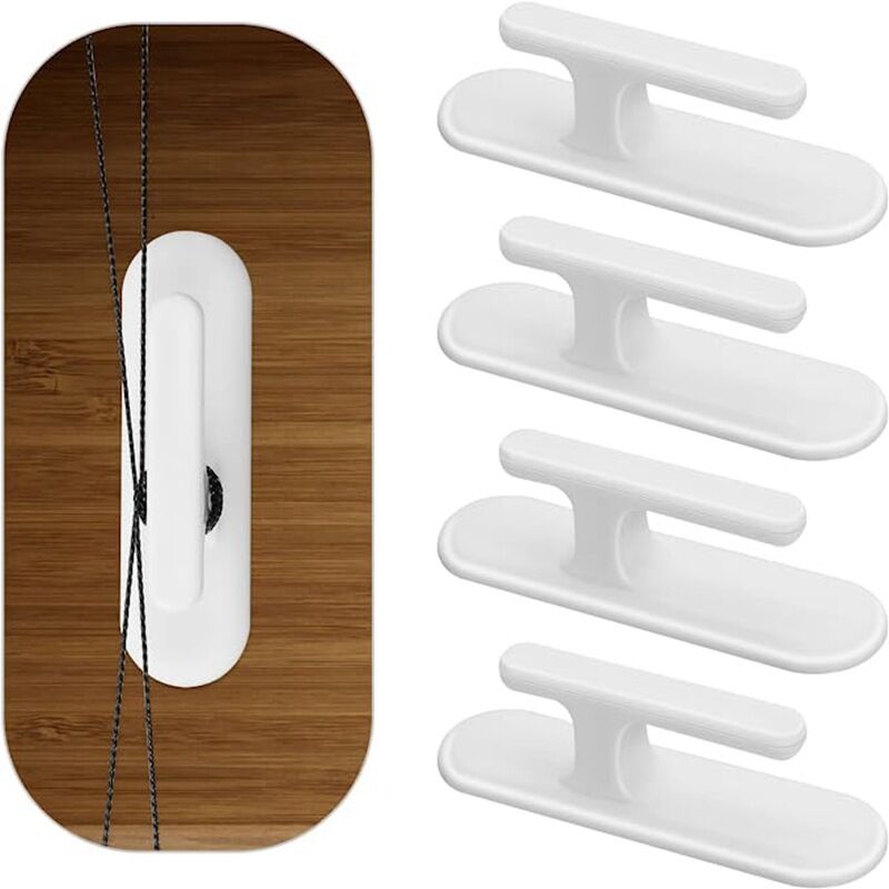 foto del prodotto sollbry confezione da 8 avvolgicavo di sicurezza per porte e finestre per bambini, ganci di sicurezza da parete, tacchetti, supporto per cordino