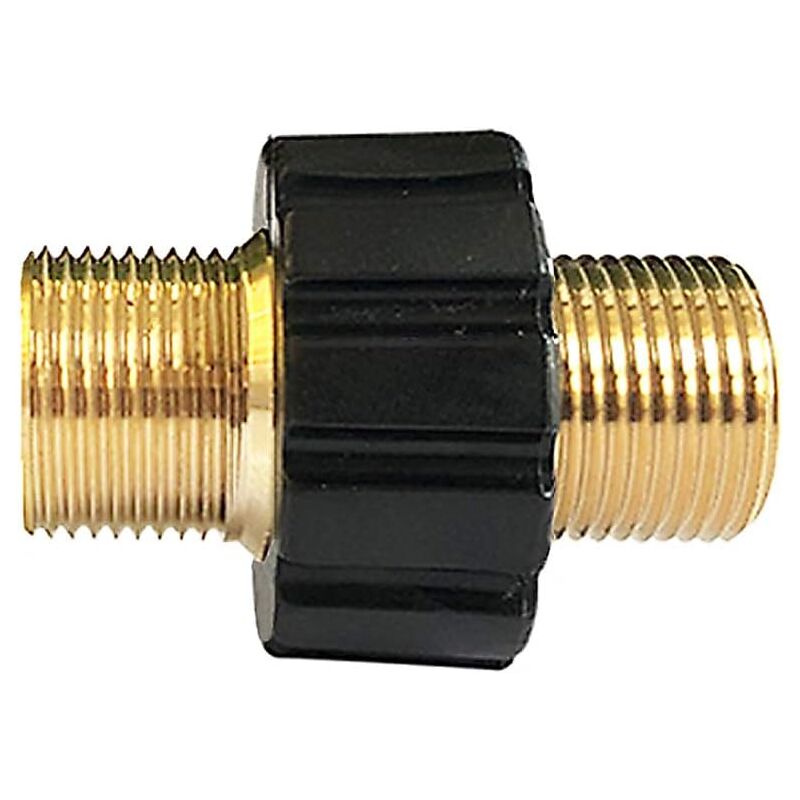 foto del prodotto sollbry connettore per tubo flessibile a sgancio rapido, adattatore per idropulitrice m22 x 1,5 maschio doppio, compatibile con tubi flessibili per