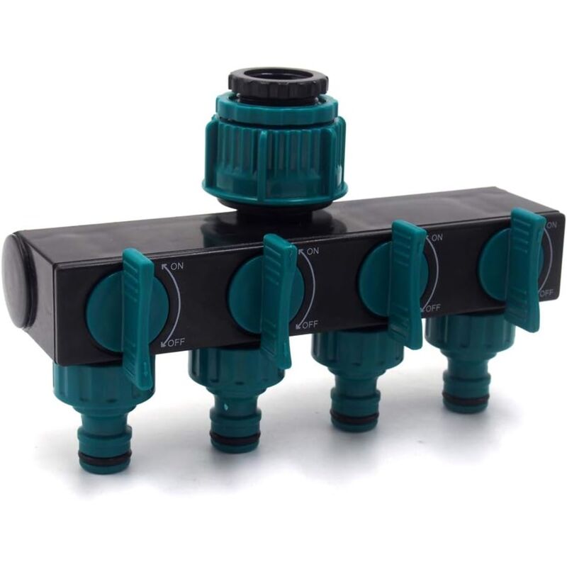 foto del prodotto sollbry connettore per tubo flessibile per irrigazione a 4 uscite, distributore, connettore per irrigazione, adattatore di prolunga, ugello per