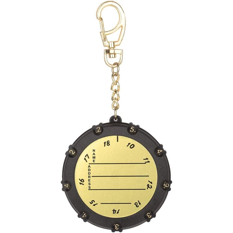 foto del prodotto sollbry contapunti portatile per golf, contapunti per colpi, putt e 18 buche, con ruote numeriche, portachiavi, mini contatori accessori 7,5 x 1,5
