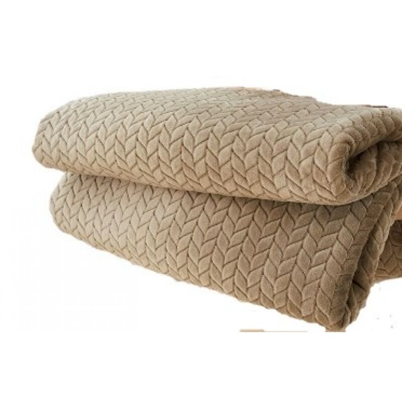 foto del prodotto sollbry coperta in flanella setosa di alta qualit , color cachi, con motivo a foglie, leggera, per tutte le stagioni cachi, 100x150 cm 