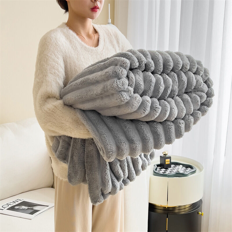 foto del prodotto sollbry coperta soffice 150 x 200 cm coperta calda e soffice per mamma, mogli e fidanzate grigio, 150 x 200 cm 