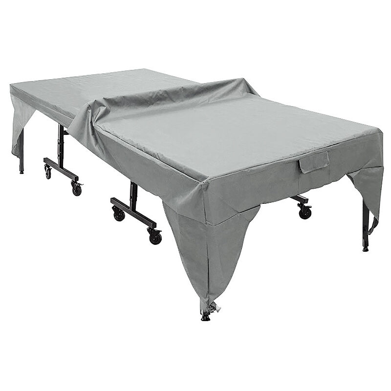 foto del prodotto sollbry copertura antipolvere per tavolo da ping pong da esterno, grigia, pratica, impermeabile, facile da pulire, resistente all usura, per la