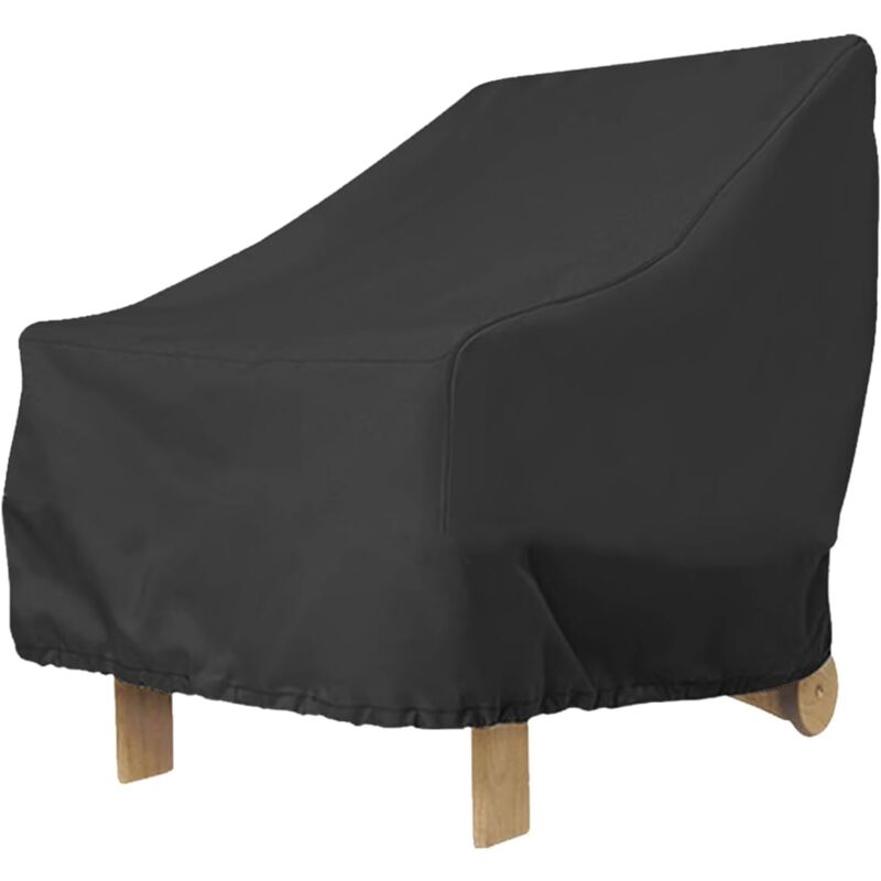 foto del prodotto sollbry copertura impermeabile per sedia da giardino 91 x 85 x 80 cm, tessuto oxford 210d, nera, antipolvere e resistente ai raggi uv per sedia da