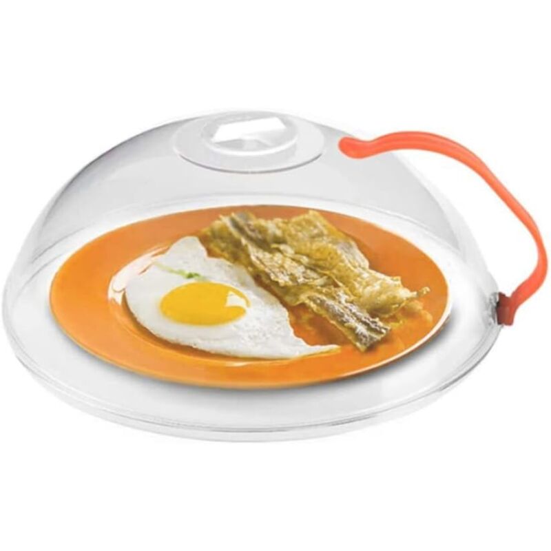 foto del prodotto sollbry copertura per microonde con maniglia, copertura per microonde da 10 pollici, protezione antischizzi per microonde con prese d aria per