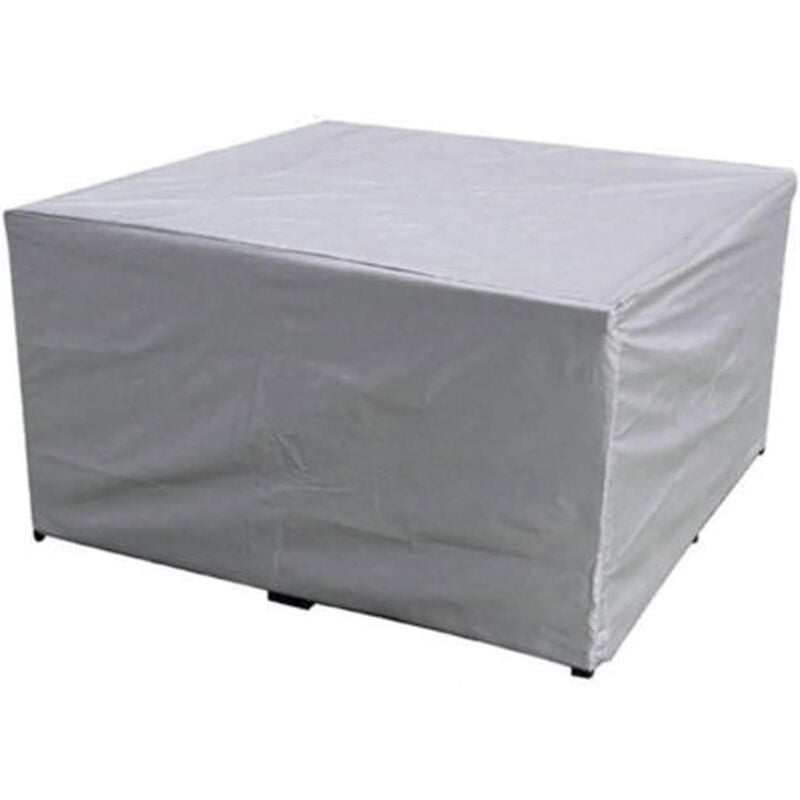 foto del prodotto sollbry copertura per mobili da esterno in rattan 210d resistente e impermeabile, con foro di ventilazione antivento, rettangolare, per tavoli e