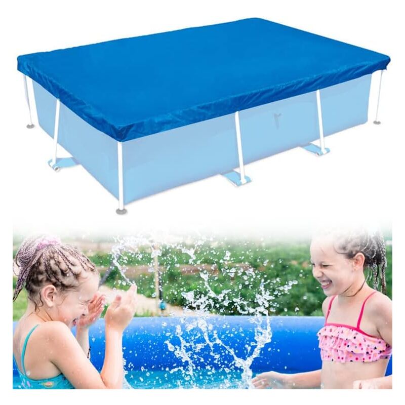foto del prodotto sollbry copertura per piscina rettangolare, copertura protettiva per piscina impermeabile blu, copertura protettiva antipolvere uv adatta per